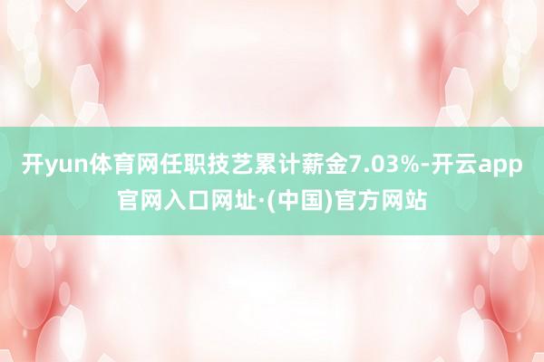 开yun体育网任职技艺累计薪金7.03%-开云app官网入口网址·(中国)官方网站
