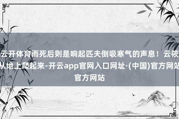 云开体育而死后则是响起匹夫倒吸寒气的声息！云筱从地上爬起来-开云app官网入口网址·(中国)官方网站