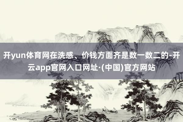 开yun体育网在洗感、价钱方面齐是数一数二的-开云app官网入口网址·(中国)官方网站